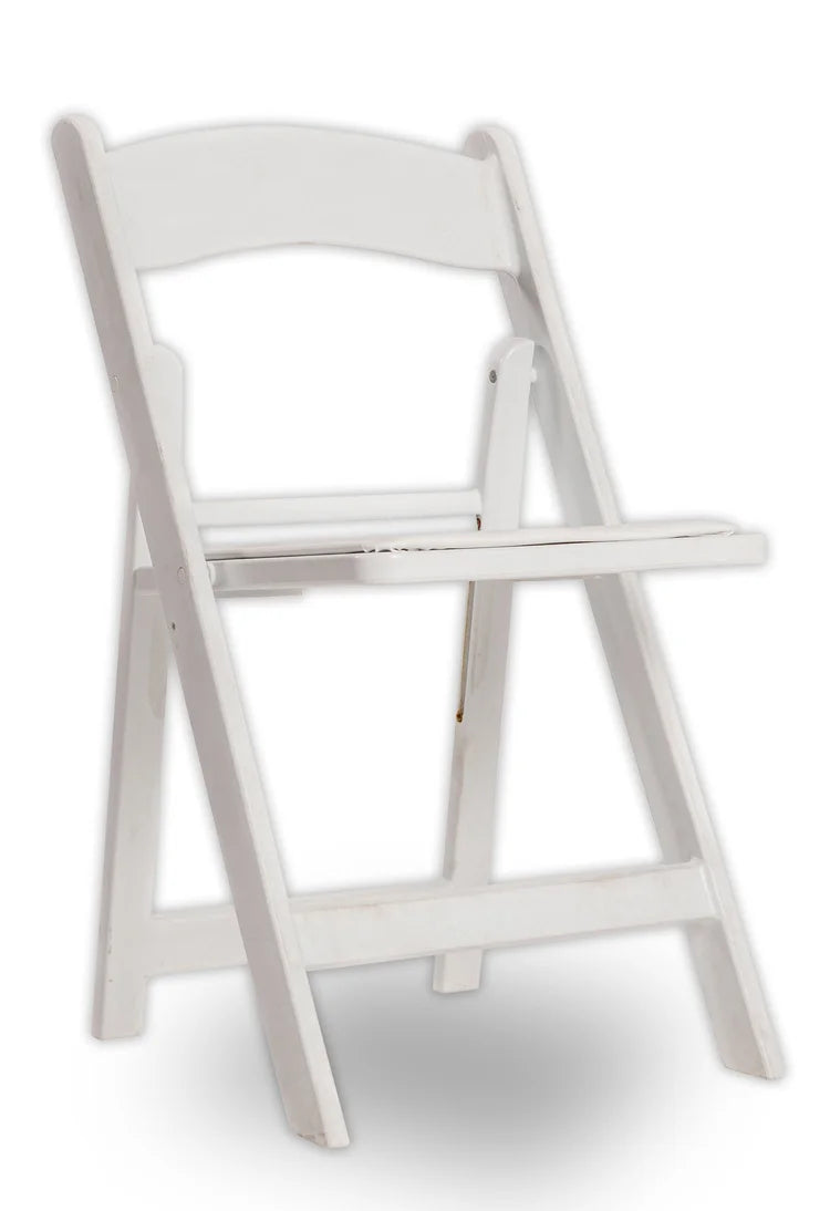 White Resin Folding Chair