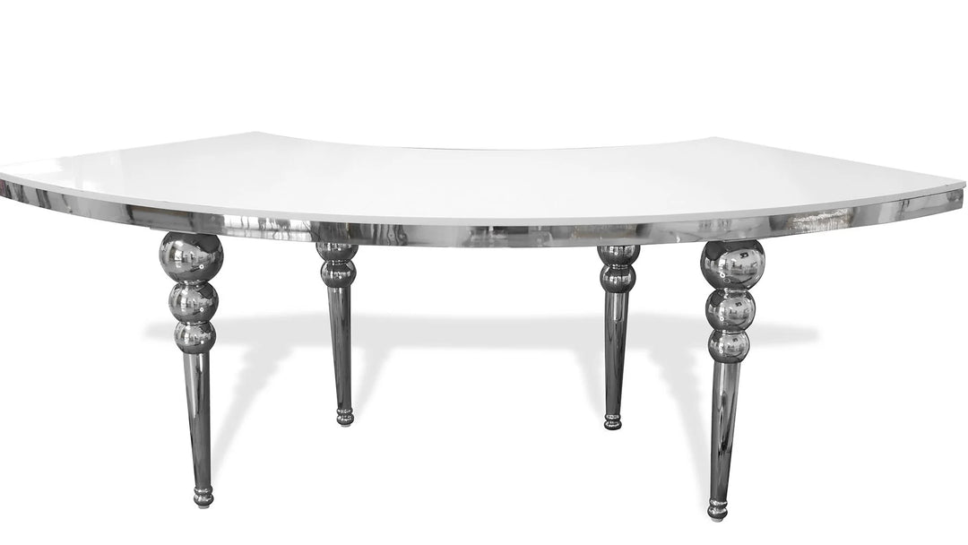 Silver Serpentine Table