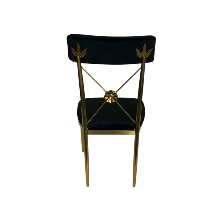 Gold Athena Chair With Black Cushion