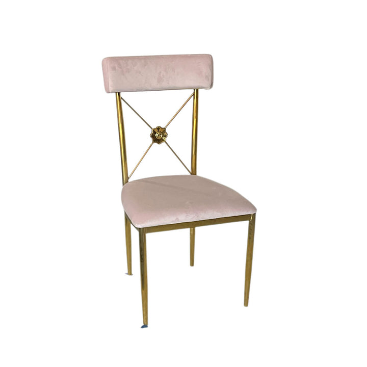 Gold Athena Chair With Pink Cushion