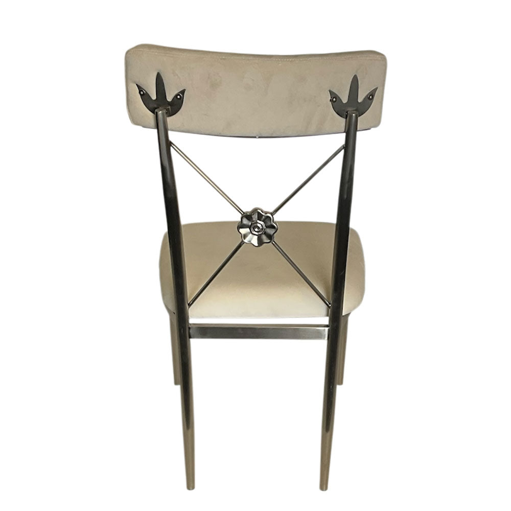 Silver Athena Chair With IvoryCushion