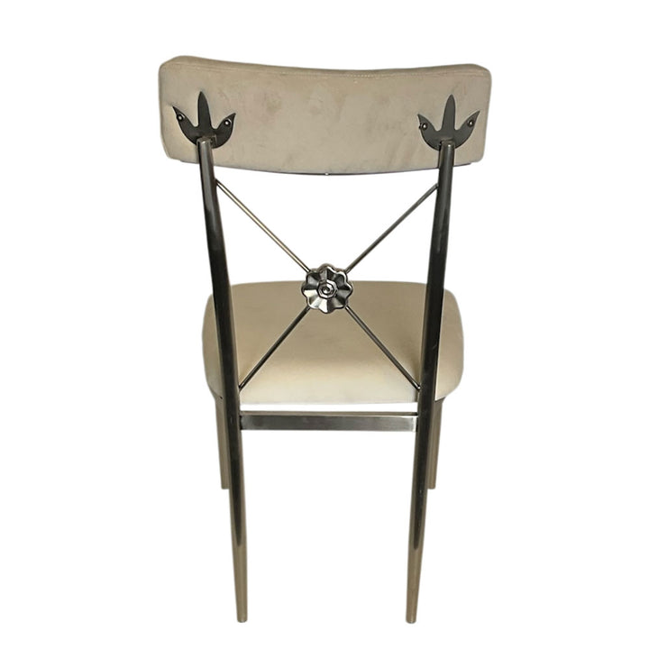 Silver Athena Chair With IvoryCushion