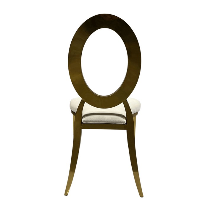 Gold Oz Chair With White Cushion