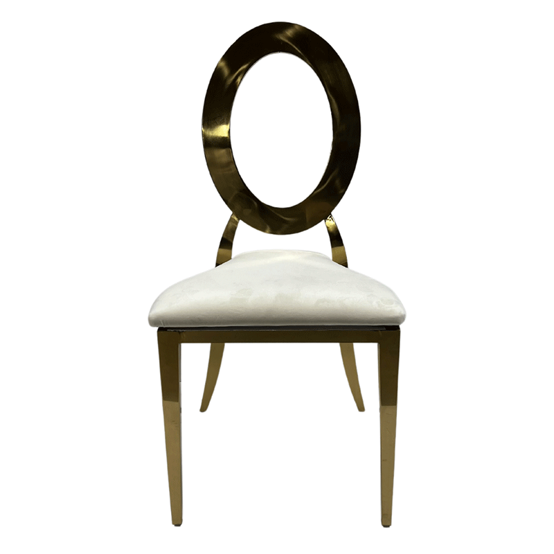 Gold Oz Chair With White Cushion