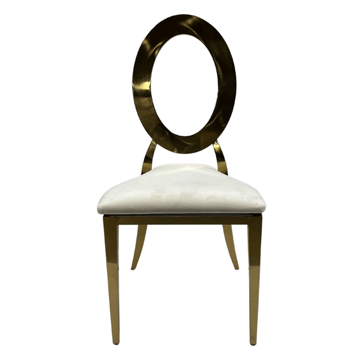 Gold Oz Chair With White Cushion