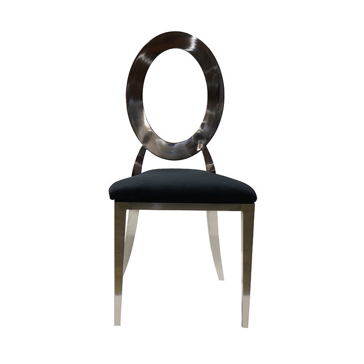 Silver Oz Chair With Black Cushion