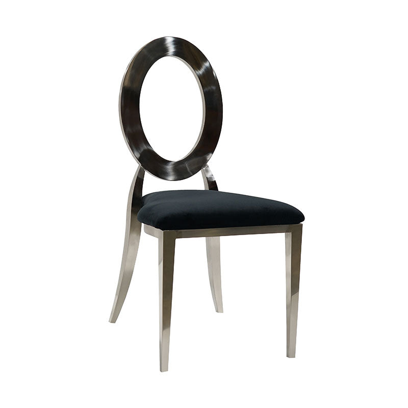 Silver Oz Chair With Black Cushion