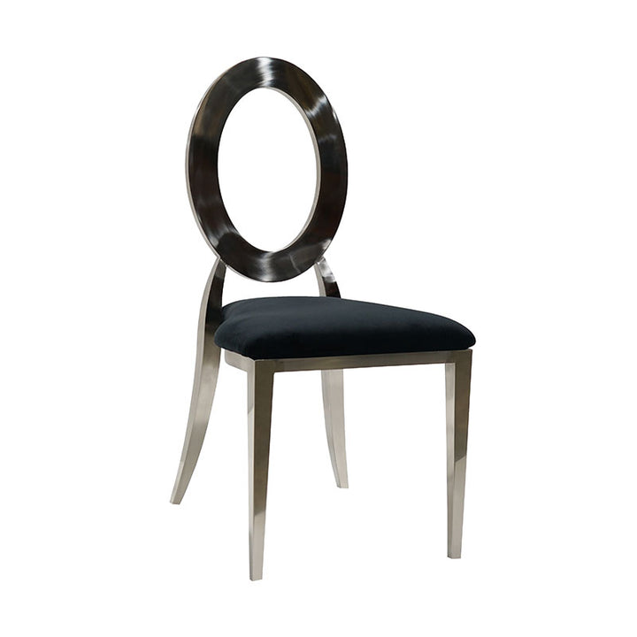 Silver Oz Chair With Black Cushion